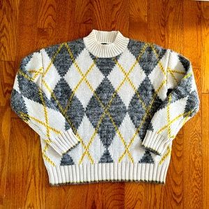 Checked chunky sweater